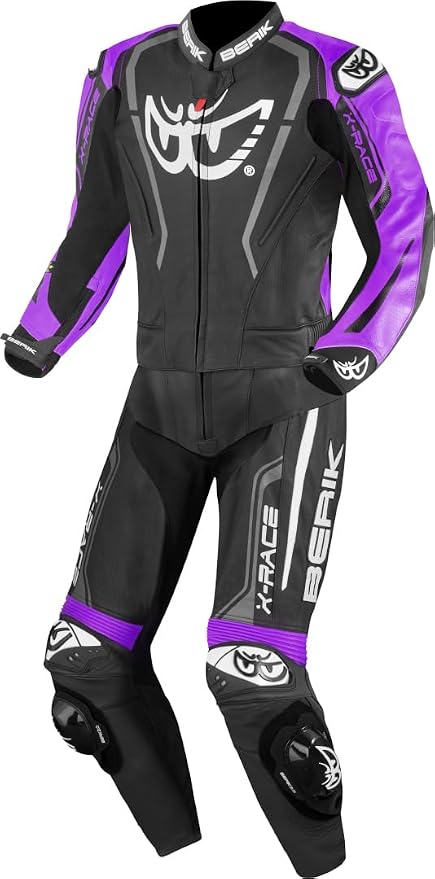 Berik X-Race Leather Racing Suit - Purple/Black
