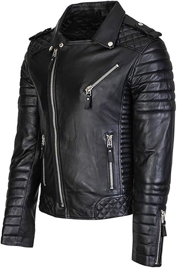 Men's Brown Classic Shirt-Collar Leather Jacket