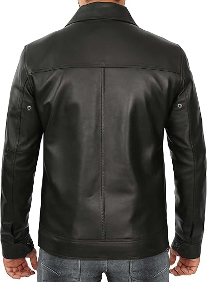 Men's Black Contemporary Leather Jacket