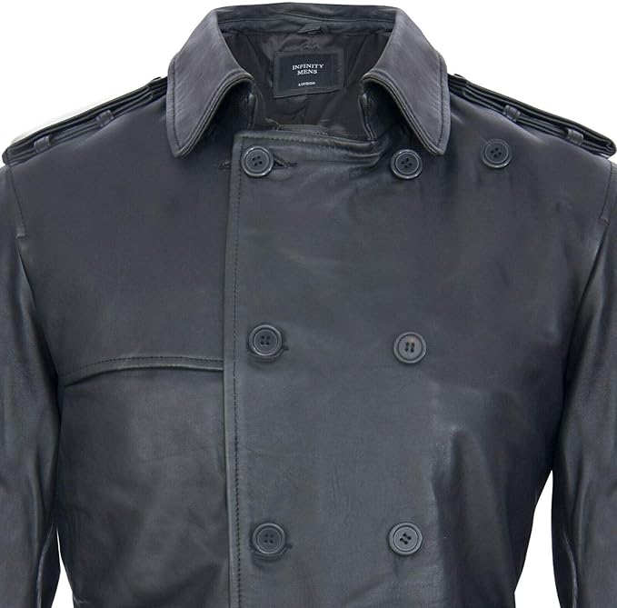 Men's Lambskin Heavy Duty Biker Jacket — Black (Style 2)