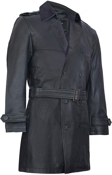 Men's Lambskin Heavy Duty Biker Jacket — Black (Style 2)