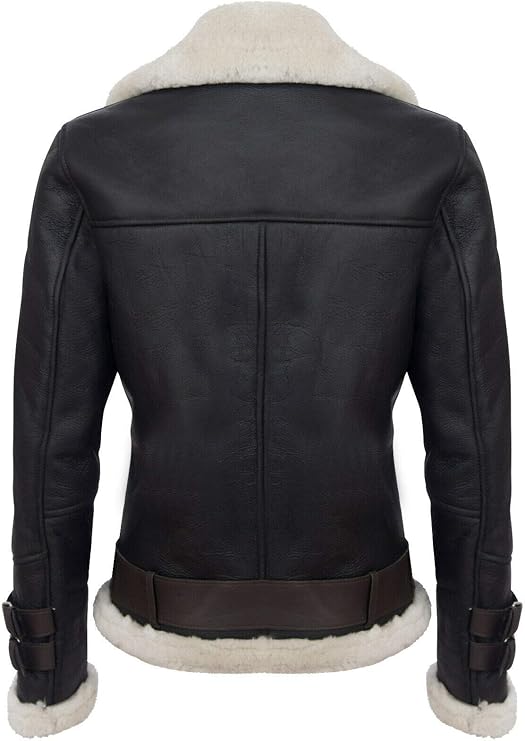 Women's Casual Faux Fur Motorcycle Coat