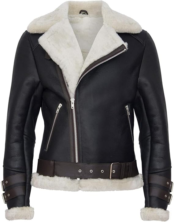 Women's Casual Faux Fur Motorcycle Coat