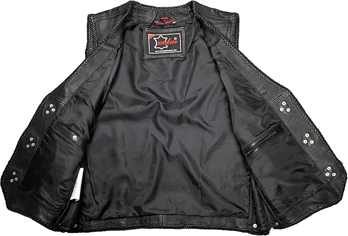 Men's Black Leather Vest