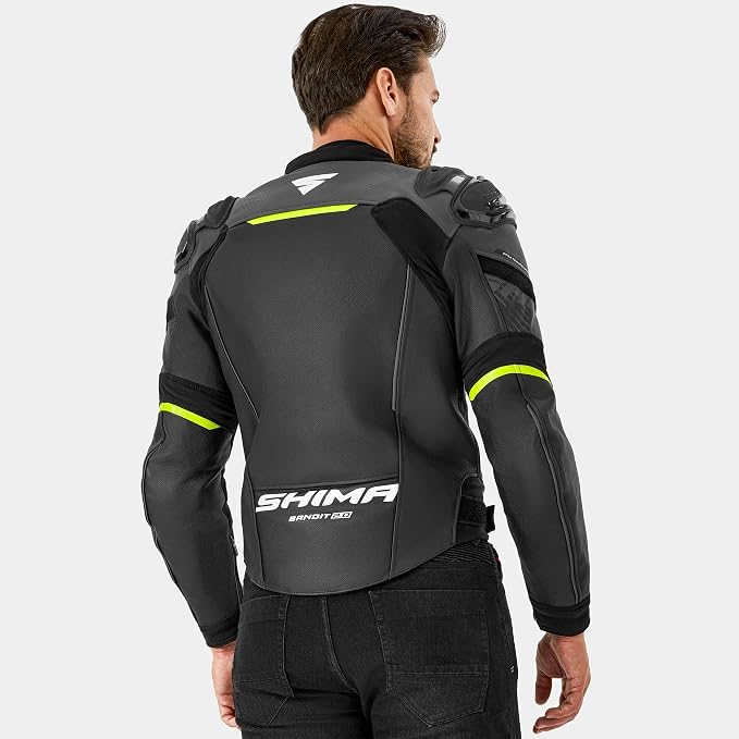 Shima Bandit 2.0 Leather Racing Suit - Grey/Hi-Vis