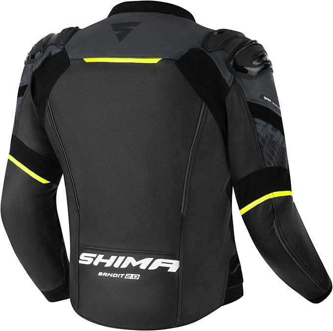 Shima Bandit 2.0 Leather Racing Suit - Grey/Hi-Vis