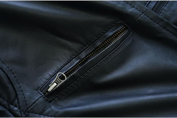 Men's Brando Cowhide Leather Motorcycle Jacket — Black