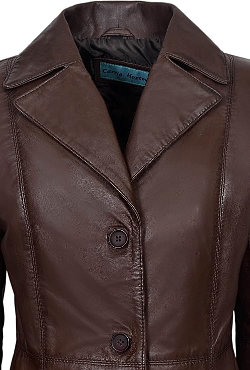 Women's Smart Range Leather Jacket — Brown