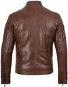 Men's Brown Classic Café Racer Jacket