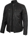 Men's Dark Brown Café Racer Leather Jacket