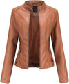 Women's Casual Faux Fur Motorcycle Coat