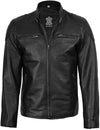 Men's Dark Brown Café Racer Leather Jacket