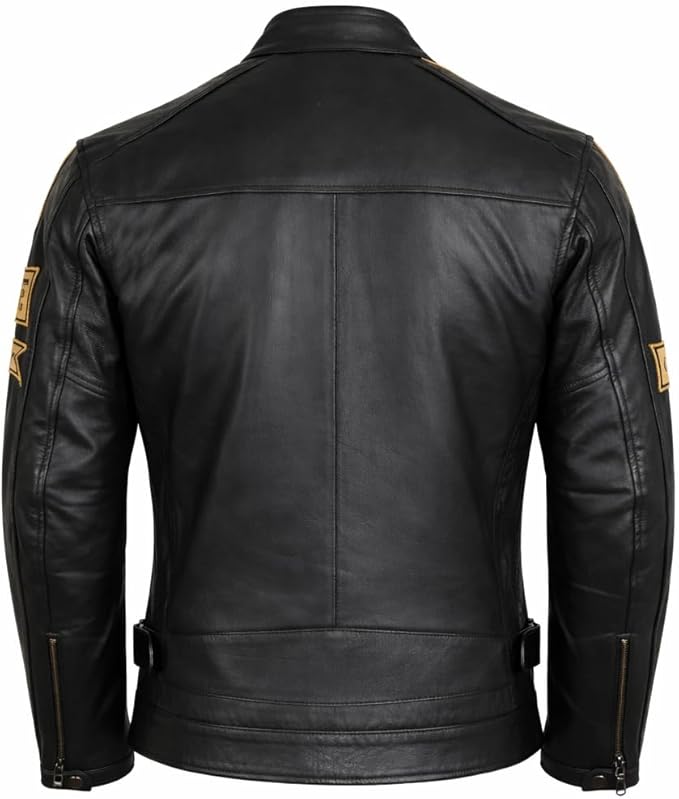 Men's Retro Genuine Leather Motorcycle Jacket