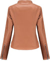 Women's Casual Faux Fur Motorcycle Coat