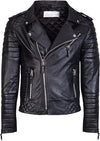 Men's Brown Classic Shirt-Collar Leather Jacket