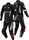 Urban Kevlar Leather Racing Suit - Black/White
