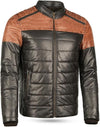 Men's Lambskin Two-Tone Quilted Leather Jacket