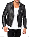 Men's Brown Classic Shirt-Collar Leather Jacket