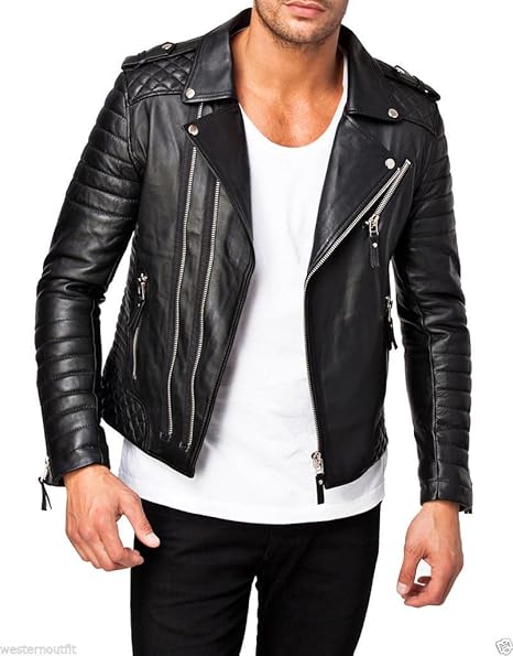 Men's Brown Classic Shirt-Collar Leather Jacket