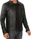 Men's Black Contemporary Leather Jacket
