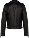 Women's Gothic Matte Black & Gold Quilted Nappa Jacket