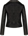 Women's Gothic Studded Leather Biker Jacket