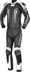 Performance Leather Racing Suit - Black/White