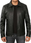 Men's Black Contemporary Leather Jacket