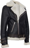 Women's Casual Faux Fur Motorcycle Coat