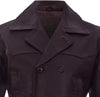 Men's German Naval Dr Who Cowhide Leather Coat — Brown