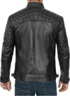 Men's Black Dual-Zip Café Racer Jacket