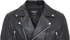 Men's Lambskin Heavy Duty Biker Jacket — Black (Style 1)