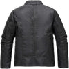 Boys' Leather Racer Jacket - Black