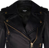 Women's Gothic Matte Black & Gold Quilted Nappa Jacket