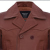 Men's German Naval Dr Who Cowhide Leather Coat — Tan