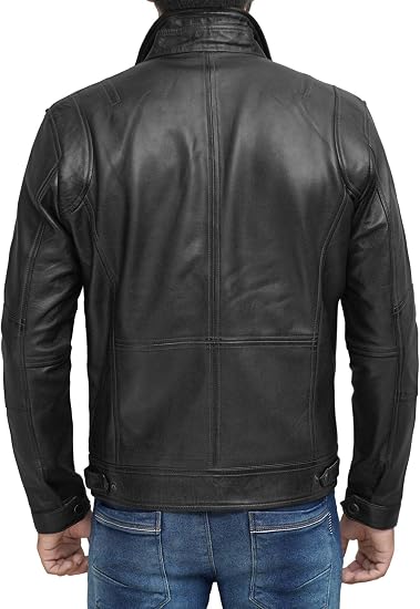 Men's Black Contemporary Leather Jacket