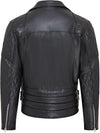 Men's Lambskin Heavy Duty Biker Jacket — Black (Style 1)