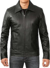 Men's Black Contemporary Leather Jacket