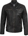 Men's Dark Brown Café Racer Leather Jacket