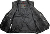 Men's Black Leather Vest