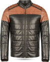 Men's Lambskin Two-Tone Quilted Leather Jacket