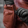 Men's Brando Cowhide Leather Motorcycle Jacket — Brown