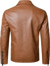 Hood Crew Men's Faux Leather Biker Jacket — Black