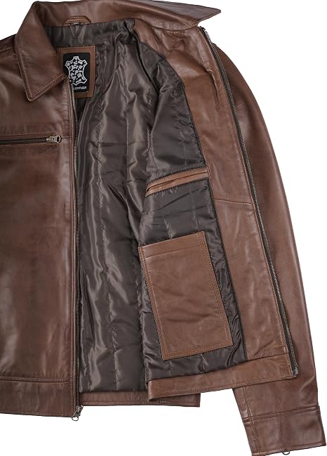 Men's Brown Heritage Leather Jacket