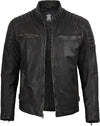Men's Dark Brown Café Racer Leather Jacket