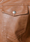 Hood Crew Men's Faux Leather Biker Jacket — Black