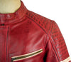Men's Cowhide Motorcycle Jacket with Protectors (Style 2)