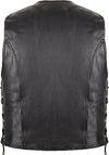 Men's Black Leather Vest
