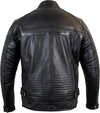 Men's Cowhide Motorcycle Jacket with Protectors (Style 3)