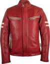 Men's Cowhide Motorcycle Jacket with Protectors (Style 2)